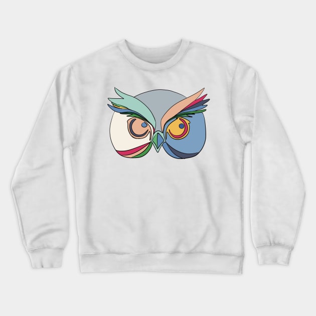 Owl 3 Crewneck Sweatshirt by Abstract Scribbler